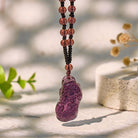 FuAttract Amethyst Guardian – Pixiu Pendant Cord Necklace - Pixiu - image 0