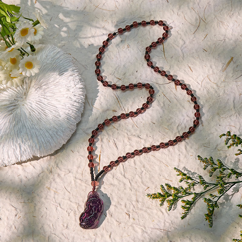 FuAttract Amethyst Guardian – Pixiu Pendant Cord Necklace - image 3