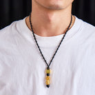 FuAttract Pixiu Wealth Protection Knot Om Mani Padme Hum Black Obsidian Beaded Necklace - image 4