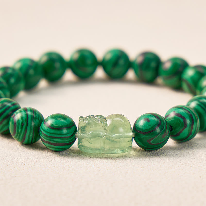 FuAttract Emotional Balance & Protective Energy Malachite Anxiety Green Fluorite Pixiu  Bracelet - image 6