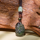 FuAttract Emotional Healing & Abundance Flow Rainbow Obsidian Pixiu with Mantra Bead Protection Necklace - image 4