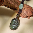 FuAttract Emotional Healing & Abundance Flow Rainbow Obsidian Pixiu with Mantra Bead Protection Necklace - image 2