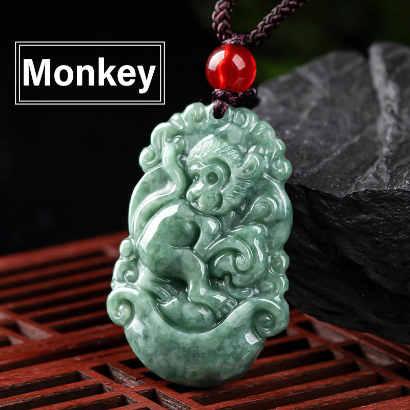FuAttract Prosperity & Spiritual Harmony Chinese Zodiac Hand-Carved Jade Necklace - Monkey - image 17