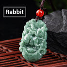 FuAttract Prosperity & Spiritual Harmony Chinese Zodiac Hand-Carved Jade Necklace - Rabbit - image 13