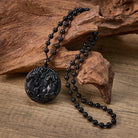 FuAttract Wealth Protection & Energy Shield Amulet Black Obsidian Double Pixiu Necklace - image 5
