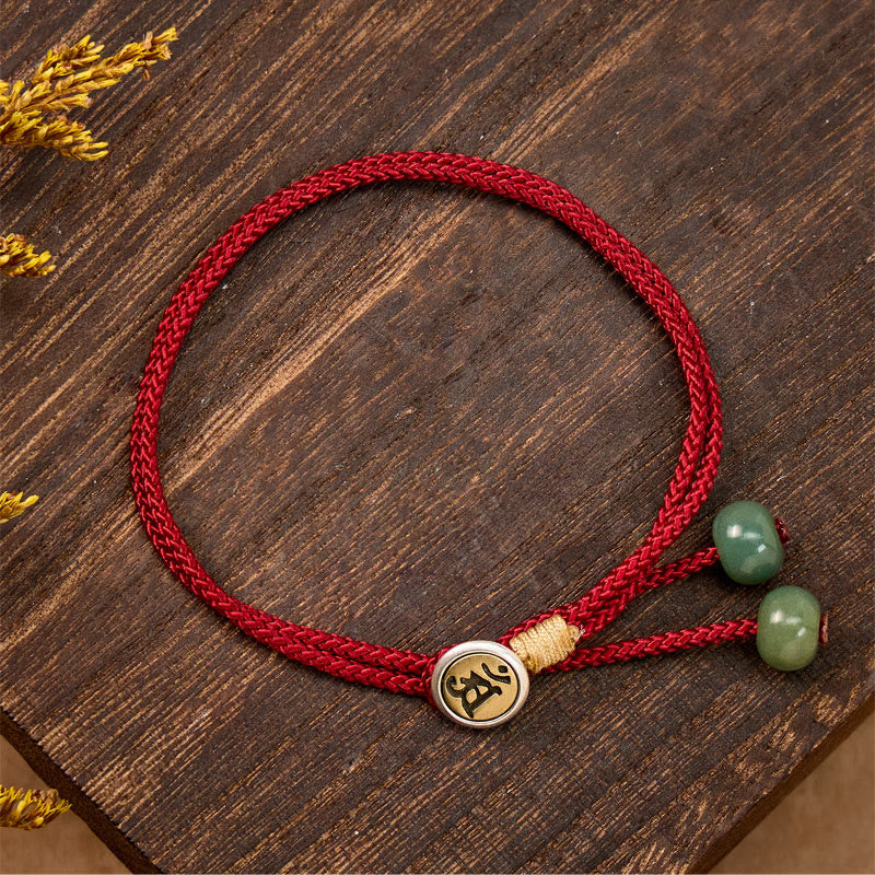 FuAttract Braided Rope with Jade Beads Chinese Zodiac Charm for Daily Balance & Fortune - Dragon/Snake - image 0