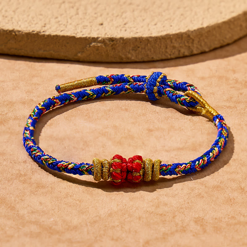 FuAttract Tibet Handmade Chinese Zodiac Lucky Protection Strength Braided Rope Bracelet - image 1