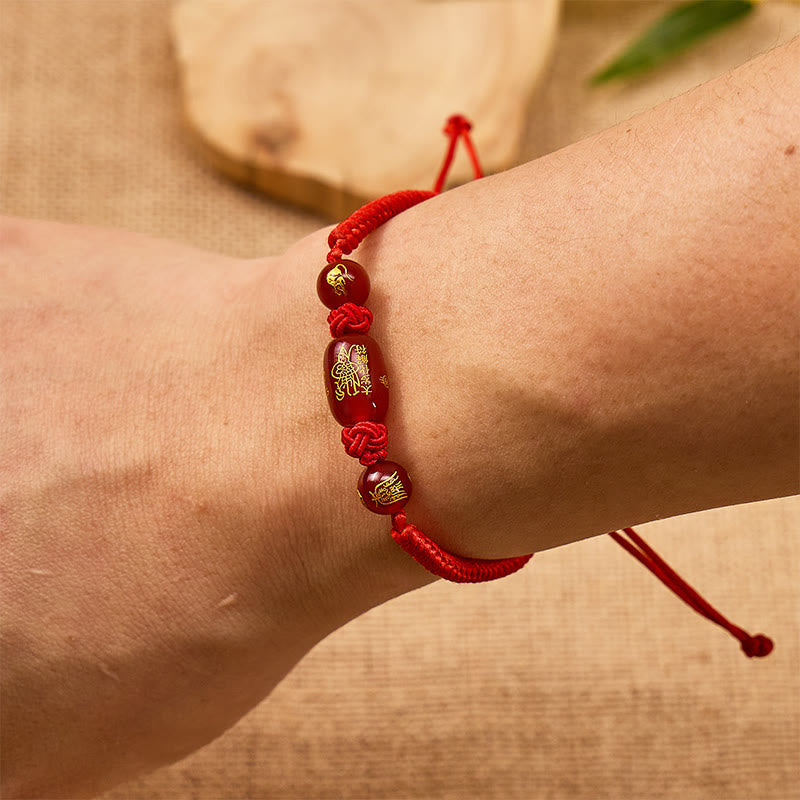 FuAttract Red Agate Chinese Zodiac Red String Braided Protection Bracelet - image 3
