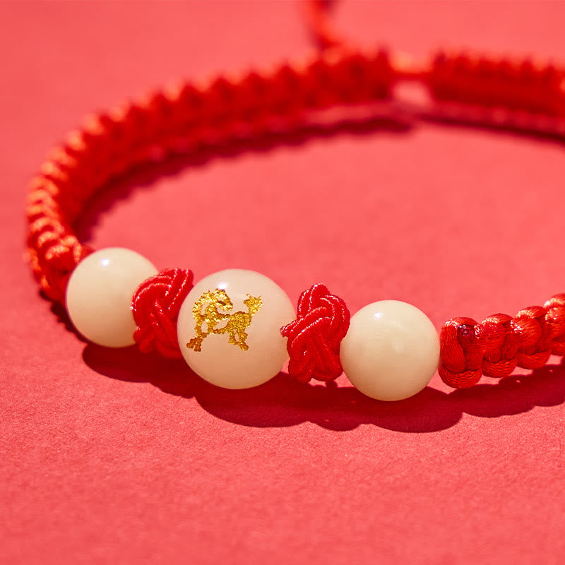 FuAttract Peace & Guidance Chinese Zodiac Red String Glow-in-the-Dark Bracelet - image 5