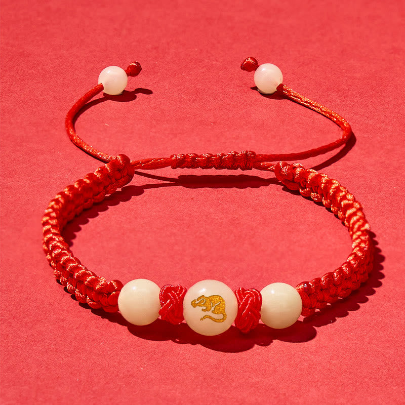 FuAttract Peace & Guidance Chinese Zodiac Red String Glow-in-the-Dark Bracelet - Rat - image 11