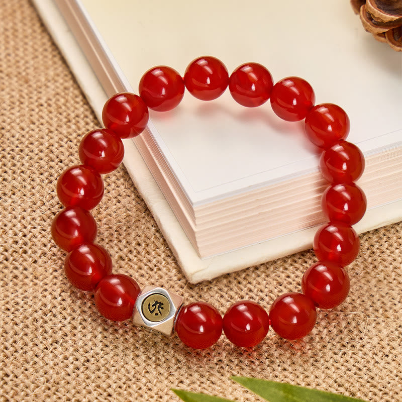FuAttract Energy Protection & Vitality Boost Red Agate Chinese Zodiac Beaded Bracelet - Ox/Tiger - 10mm - image 5