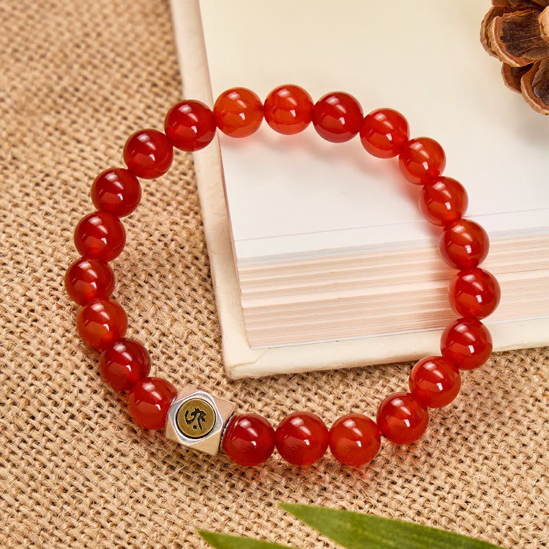 FuAttract Energy Protection & Vitality Boost Red Agate Chinese Zodiac Beaded Bracelet - image 1