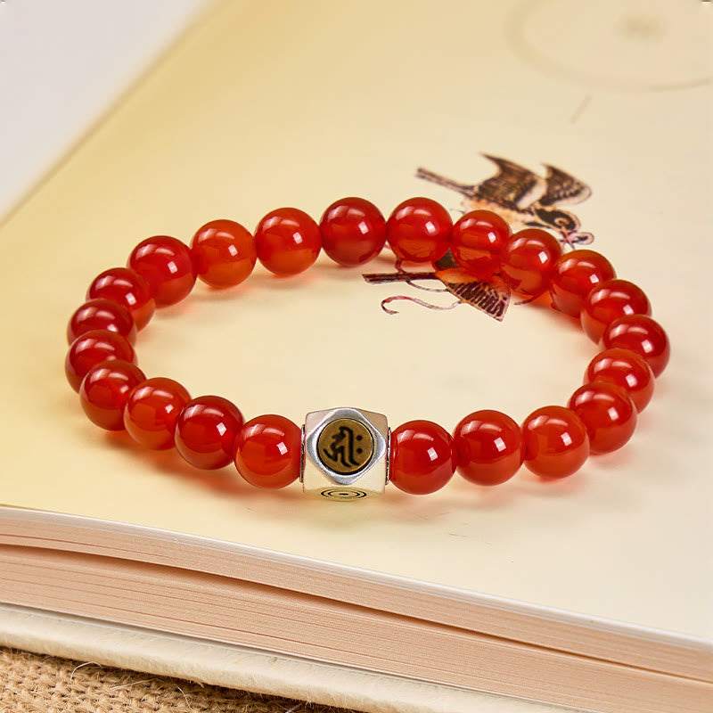 FuAttract Energy Protection & Vitality Boost Red Agate Chinese Zodiac Beaded Bracelet - Rat - 10mm - image 11