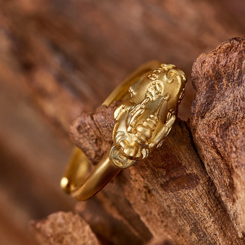 FuAttract Wealth Protection Ring Fortune-Attracting Lucky Pixiu Adjustable Ring - image 4