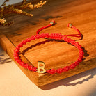 FuAttract Gold Initial Red Cord Bracelet – Your Letter, Your Power - image 1