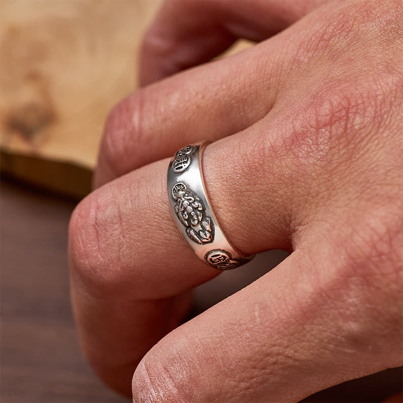 FuAttract Abundance & Prosperity Lucky Pixiu with Fortune Coins Ring - image 2