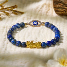 FuAttract Triple Guard Protection – Lapis Lazuli Pixiu Evil Eye Bracelet - 6mm - image 0