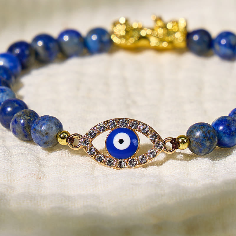 FuAttract Triple Guard Protection – Lapis Lazuli Pixiu Evil Eye Bracelet - image 6