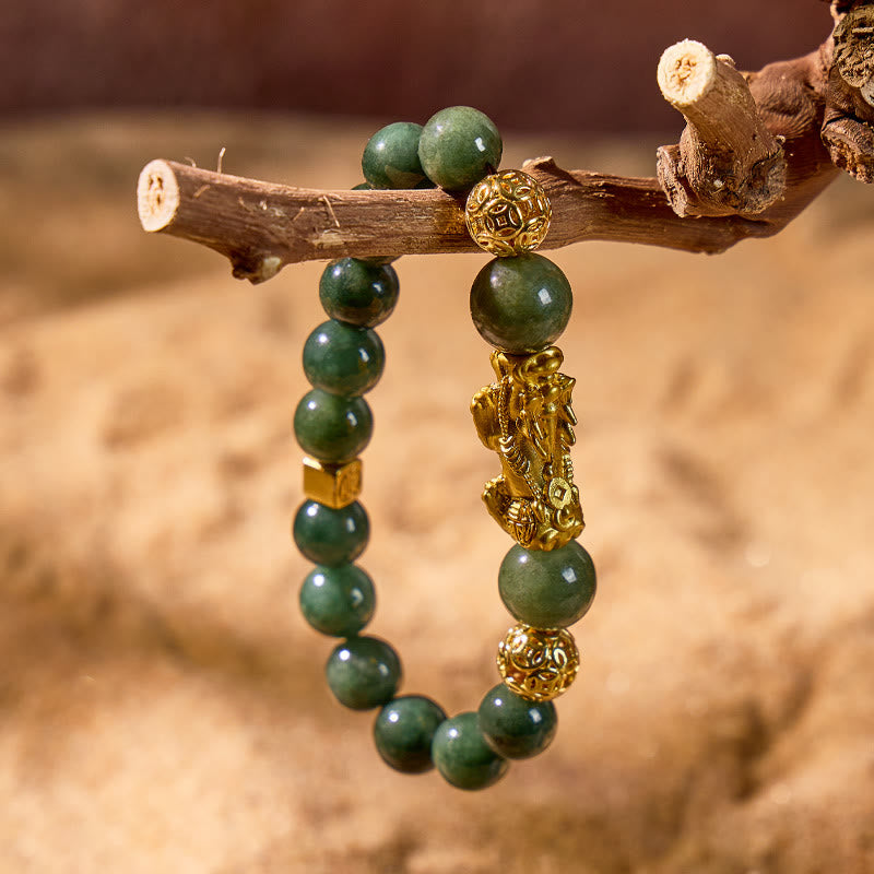 FuAttract Prosperity Flow – Jade Pixiu Wealth Bracelet - image 1