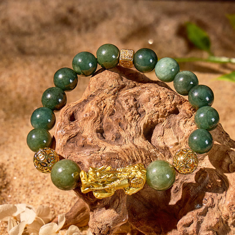 FuAttract Prosperity Flow – Jade Pixiu Wealth Bracelet - image 2