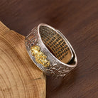 FuAttract Buddhist Sacred Heart Sutra Pixiu for Manifesting Success and Protection Ring - image 2
