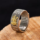 FuAttract Peace & Protection Mantra Chinese Zodiac Buddha Spiritual Amulet Ring - Void Bodhisattva-Ox/Tiger - image 9