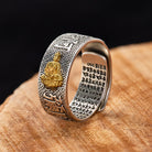 FuAttract Peace & Protection Mantra Chinese Zodiac Buddha Spiritual Amulet Ring - Tathagata-Goat/Monkey - image 16