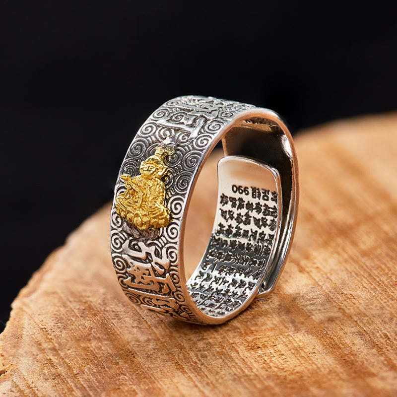 FuAttract Peace & Protection Mantra Chinese Zodiac Buddha Spiritual Amulet Ring - Samantabhadra Bodhisattva-Dragon/Snake - image 14