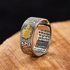 FuAttract Peace & Protection Mantra Chinese Zodiac Buddha Spiritual Amulet Ring - Thousand-armed Avalokitesvara-Rat - image 7