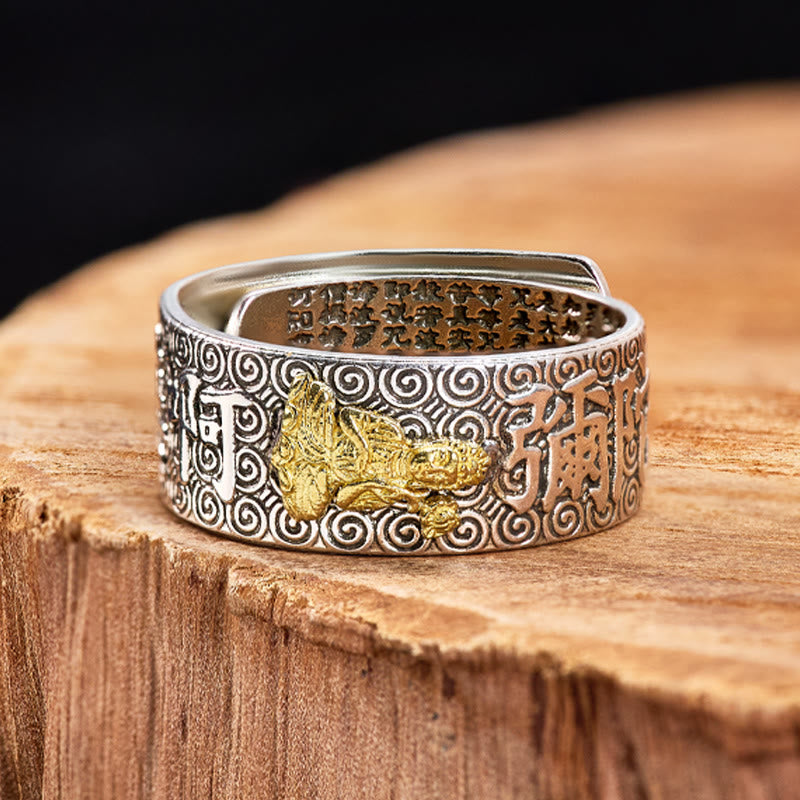 FuAttract Peace & Protection Mantra Chinese Zodiac Buddha Spiritual Amulet Ring - image 2