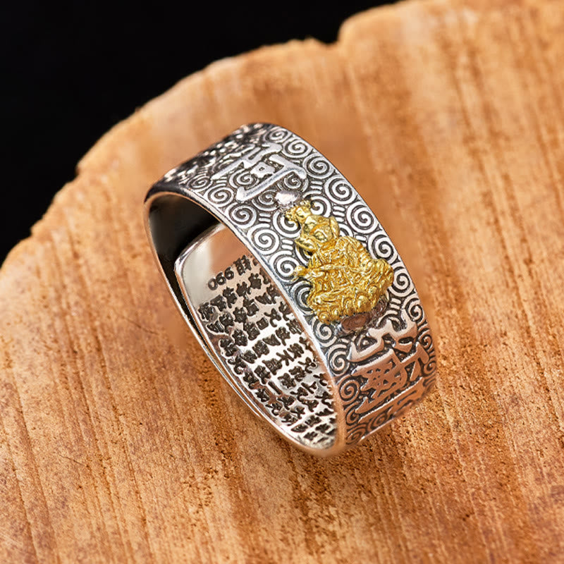 FuAttract Peace & Protection Mantra Chinese Zodiac Buddha Spiritual Amulet Ring - image 15