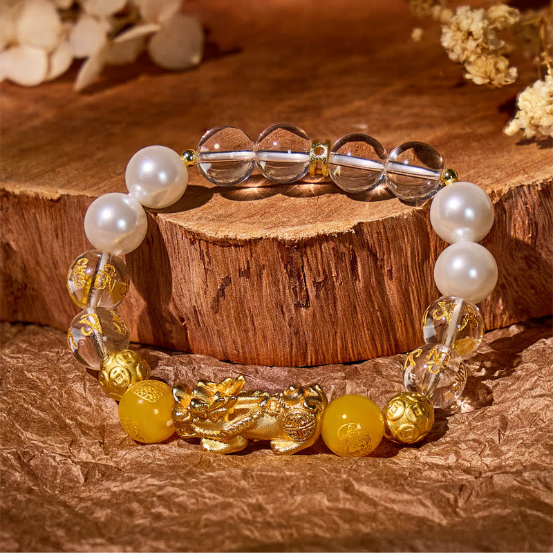FuAttract Balanced Fortune – Multi-Stone Mantra Pixiu Bracelet - image 3