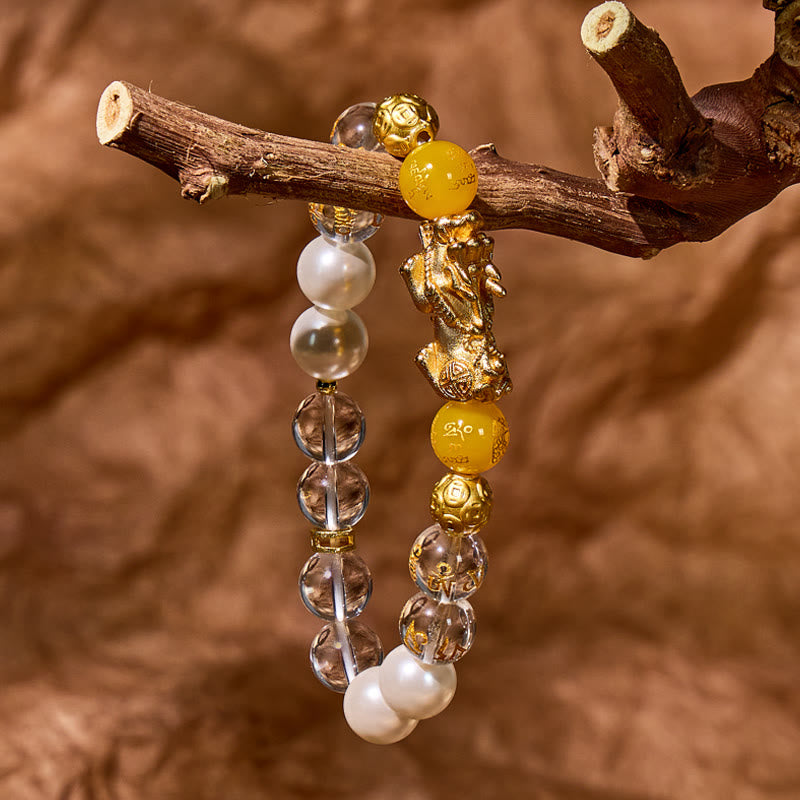 FuAttract Balanced Fortune – Multi-Stone Mantra Pixiu Bracelet - image 2