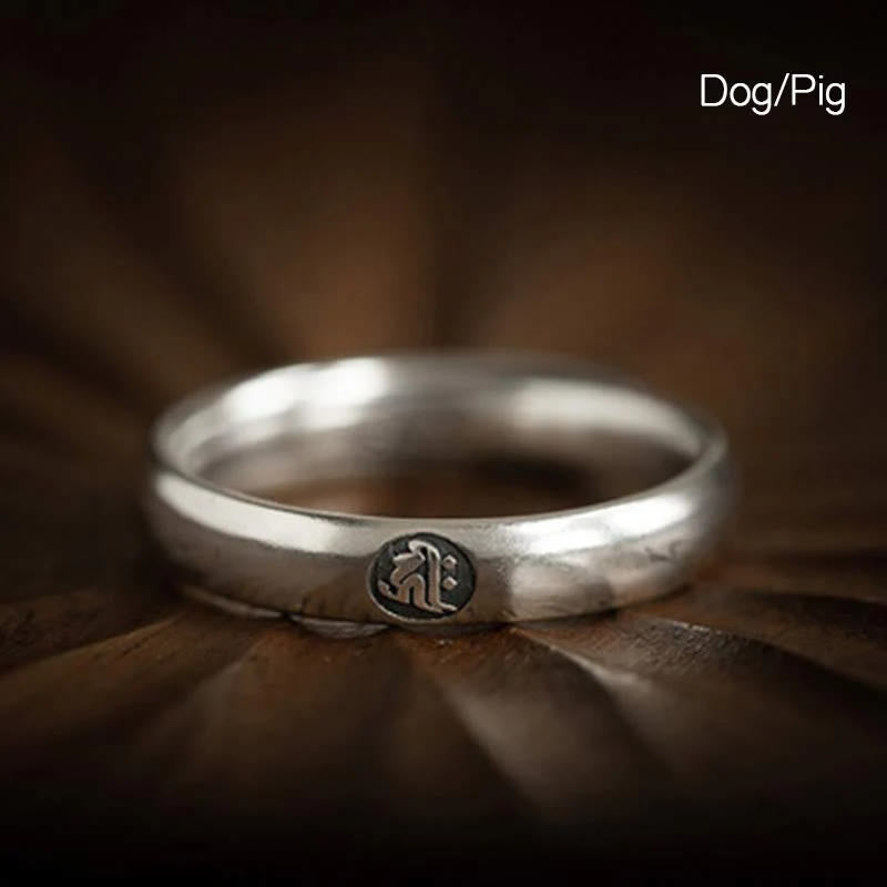 FuAttract Chinese Zodiac Ring for Abundance and Mindfulness Buddhist Amulet - Dog/Pig - Women - image 17