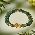 FuAttract Prosperity & Healing Jade Pixiu Golden Luck Charm Bracelet - image 1