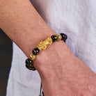 FuAttract Wealth & Protection Black Onyx  with Sacred Mantra Beads Pixiu Bracelet - image 3