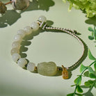 FuAttract Wealth & Peace Hetian Jade Bracelet Pixiu Luck Amulet with Fu Charm - Hetian Jade - image 0