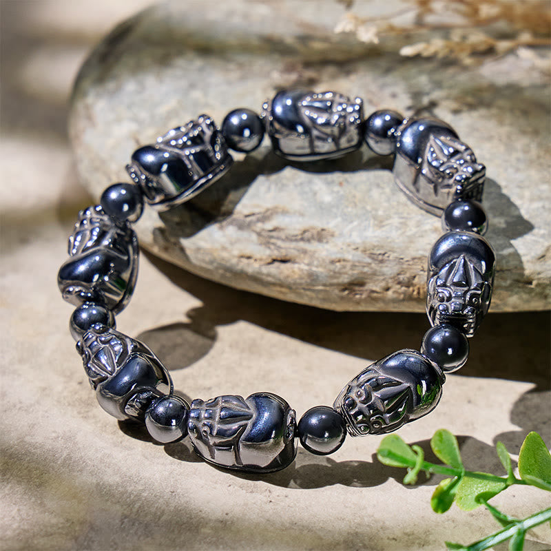 FuAttract Multi-Pixiu Terahertz Style Band for Infinite Luck and Prosperity Bracelet - Pixiu 18*11.5mm - image 5