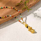 FuAttract Good Fortune & Success Rainbow Agate Bead Pixiu for Wealth Attraction Necklace - image 1
