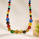FuAttract Pixiu with Colorful Agate Energy Stones Sacred Spiritual Amulet for Protection Necklace - image 2