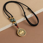 FuAttract Ancient Brass Chinese Zodiac Necklace with Jade for Protection, Longevity, and Success - Goat - image 19