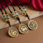 FuAttract Ancient Brass Chinese Zodiac Necklace with Jade for Protection, Longevity, and Success - image 6