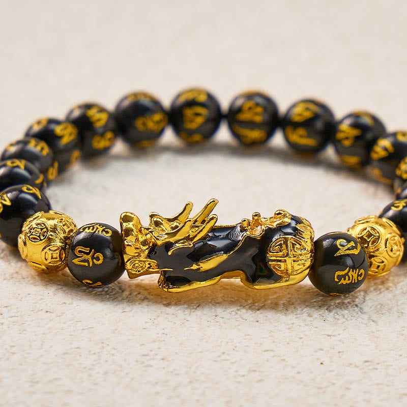FuAttract Empower Your Success Black Onyx Pixiu Bracelet with Mantra Beads for Protection - image 6