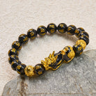 FuAttract Empower Your Success Black Onyx Pixiu Bracelet with Mantra Beads for Protection - image 1