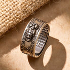 FuAttract Fortune-Attracting Om Mani Padme Hum Pixiu Ring - Silver Pixiu - image 9
