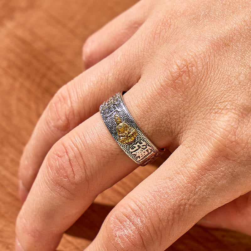 FuAttract Peace & Protection Mantra Chinese Zodiac Buddha Spiritual Amulet Ring - image 4