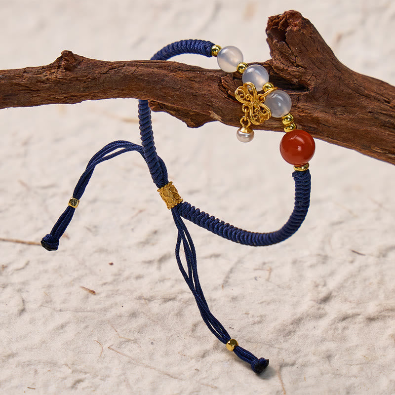 FuAttract Heartfelt Harmony – Agate & Pearl Love Cord Bracelet - image 2