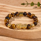 FuAttract Courage & Abundance Natural Tiger's Eye Feng Shui Pixiu Bracelet - 10mm - image 0