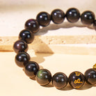 FuAttract Attract Success & Safeguard Energy Black Obsidian Mantra Stone Pixiu Bracelet - image 2