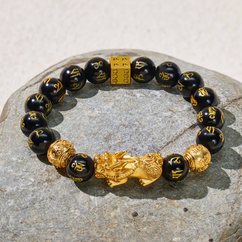 FuAttract Black Obsidian Pixiu Bracelet to Invite Good Fortune & Inner Clarity - 10mm - image 0